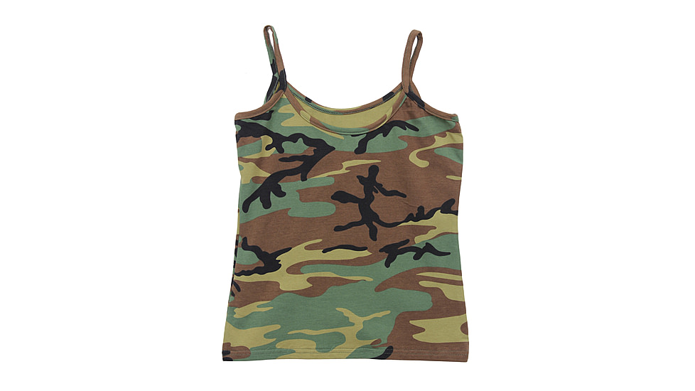 Rothco Woodland Camo Booty Camp Booty Shorts &amp; Tank Top, Extra Small, 4476-Top-XS