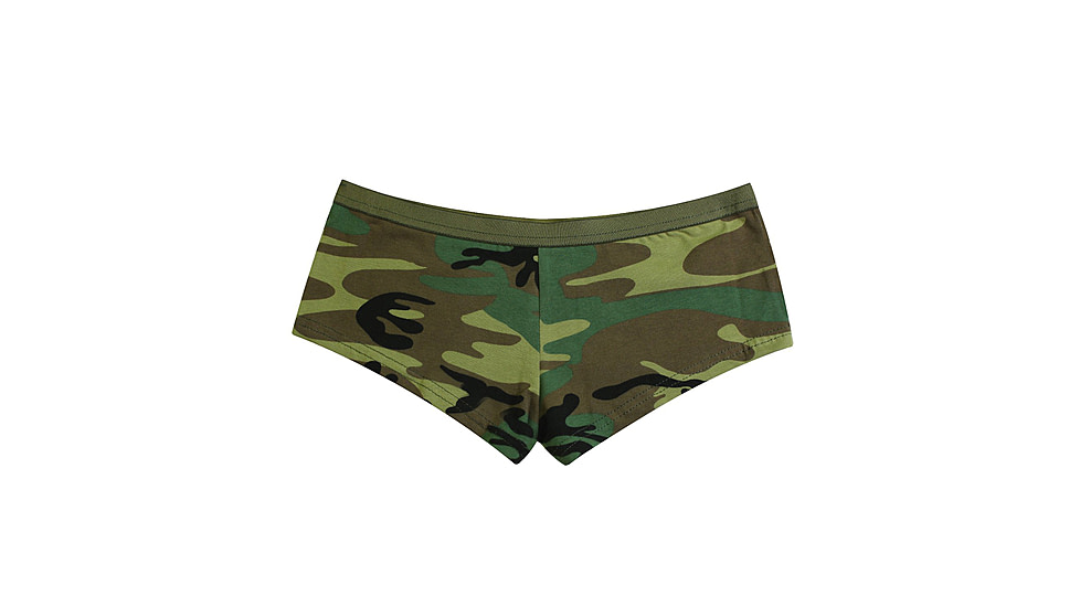 Rothco Woodland Camo Booty Shorts, M, 5476-M