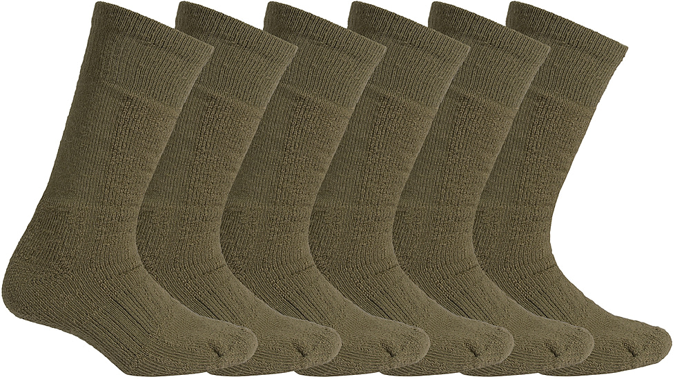 Rothco Wool Blend Mid-Calf Winter Socks, Olive Drab, Medium, 64112-OliveDrab-M