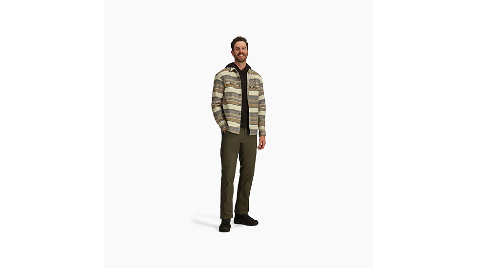 Royal Robbins Clouds Rest Hemp Long SLeeve - Mens, Bistre Pacific Crest Stripe, Medium, Y12600123-224RR-M