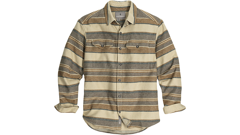 Royal Robbins Clouds Rest Hemp Long SLeeve - Mens, Bistre Pacific Crest Stripe, Medium, Y12600123-224RR-M