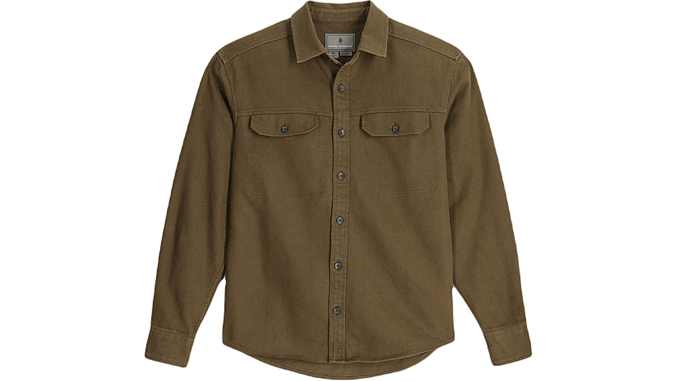 Royal Robbins Clouds Rest Hemp Long SLeeve - Mens, Dark Olive Heather, Large, Y12600123-319RR-L