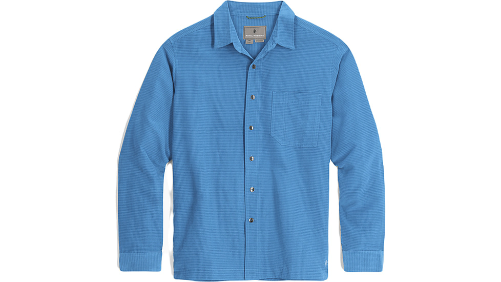 Royal Robbins Desert Pucker Dry Long Sleeve Shirt - Mens, Parisian Blue, Large, Y72221-704RR-L