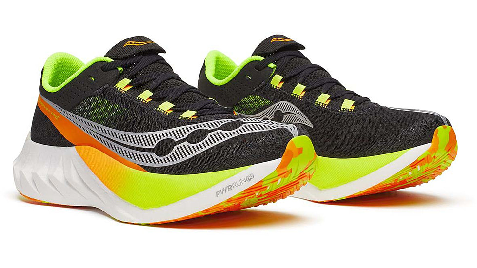 Saucony Endorphin Pro 4 - Mens, Black/VO2, 12.5, S20939-343-M-12.5