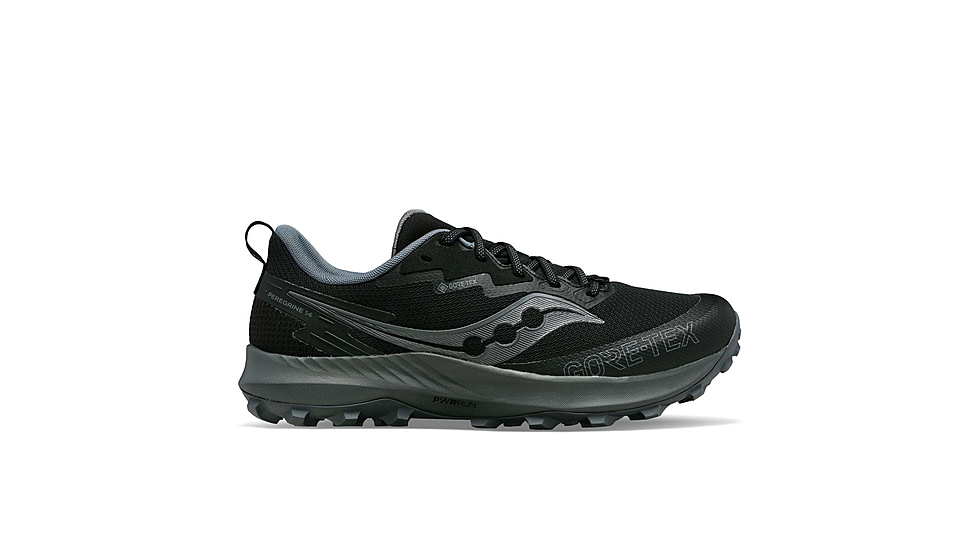 Saucony Peregrine 14 GTX Trail Shoes - Mens, Black/Carbon, 11, Medium, S20918-100-001-M-11