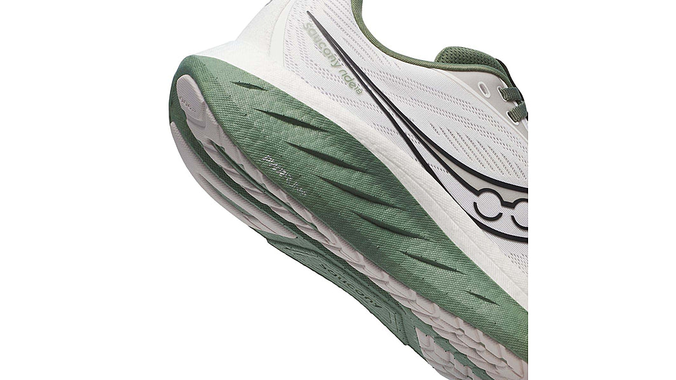 Saucony Ride 18 - Mens, White/Olivine, 12, S21000-138-M-12