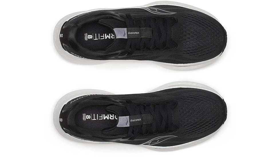 Saucony Ride 18 - Womens, Black/White, 10, S11000-100-M-10