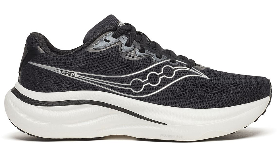 Saucony Ride 19, Black/Silver, 12, S11055-100-12