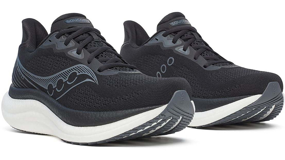 Saucony Triumph 23 - Mens, Black/White, 9.5, S21023-200-M-9.5