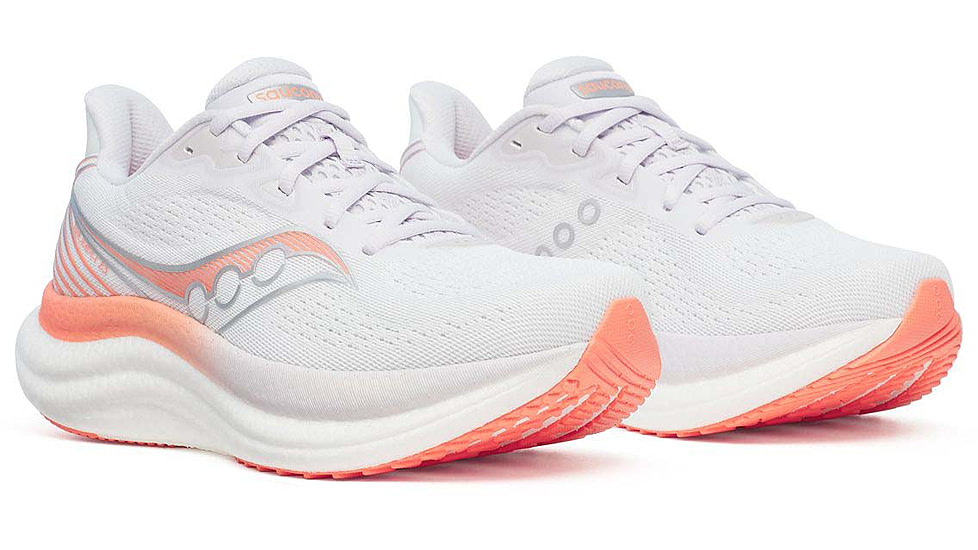 Saucony Triumph 23 - Womens, White/Wistful, 9.5, S11023-244-M-9.5