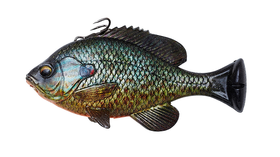 Savage Gear Pulse Tail Bluegill Line Thru Soft Bait, Pack of 1, 5.5in, 3oz, Pumpkinseed, 1586252