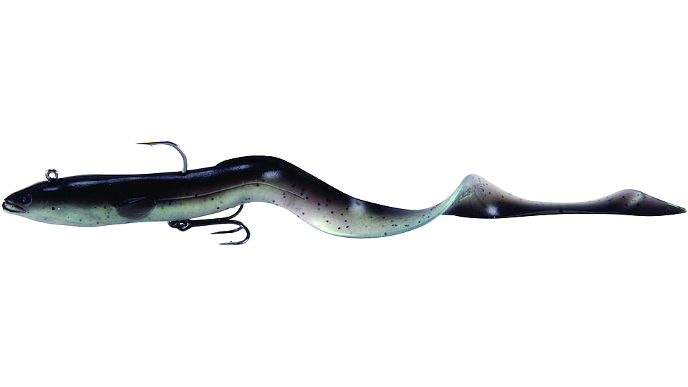 Savage Gear 3D Real Eel Soft Bait, Pack of 1, 8in, Black Green Pearl, 1586990