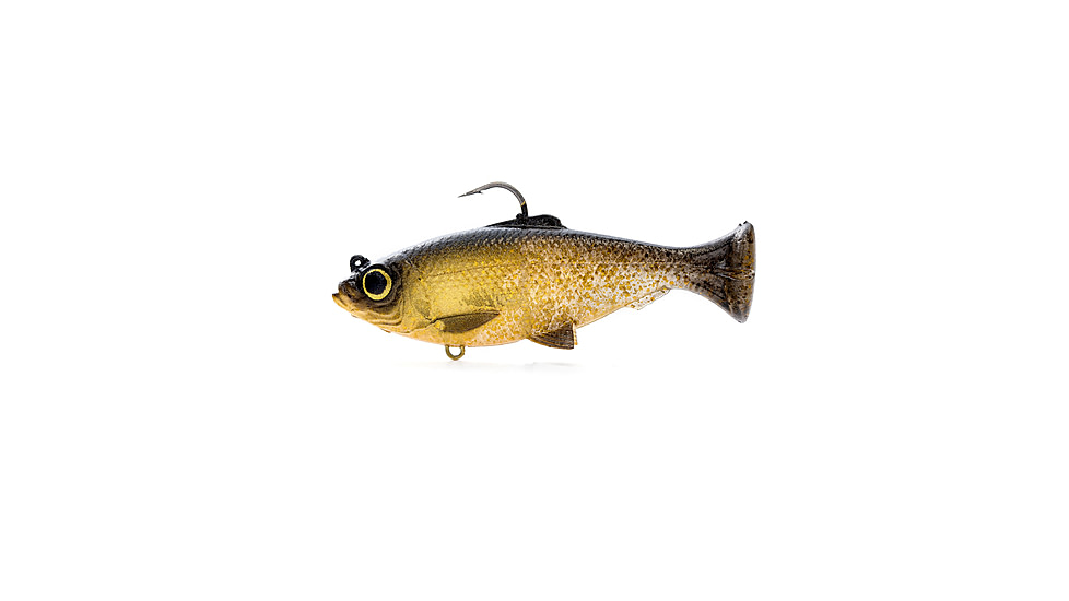 Savage Gear Pulse Tail Baitfish RTF Soft Bait, Pack of 1, 4in, Black Gold, 1585633