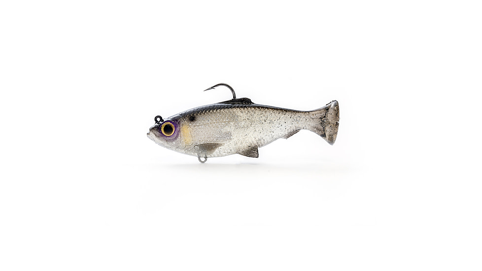 Savage Gear Pulse Tail Baitfish RTF Soft Bait, Pack of 1, 4in, Silver Black Back, 1585631