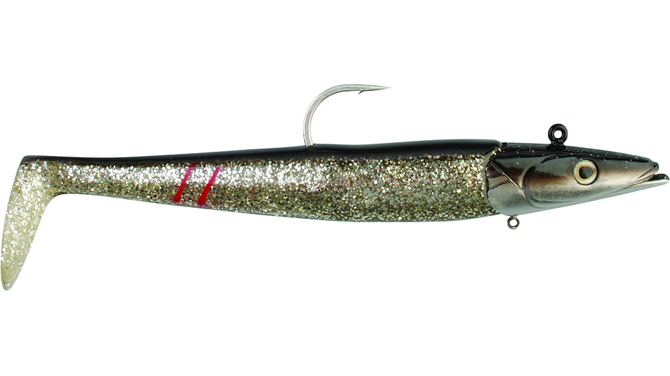 Savage Gear Sandeel Soft Bait, Pack of 2, 5in, Dirty Silver, 1587018