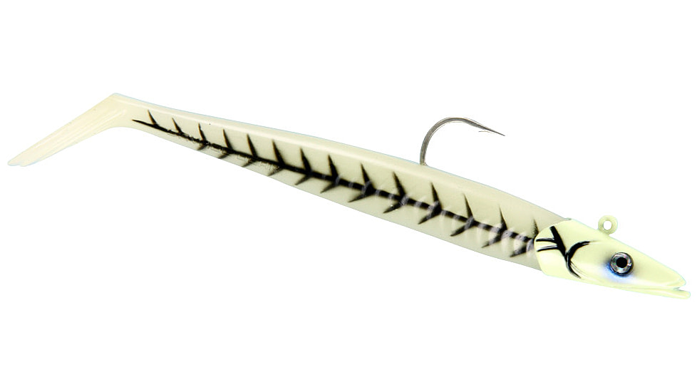 Savage Gear Sandeel Soft Bait, Pack of 2, 7.5in, Green Glow, 1587051