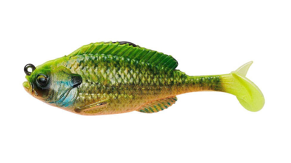 Savage Gear Structure Gill Soft Bait, Pack of 1, 2.4in, Chartreuse Gill, 1586353
