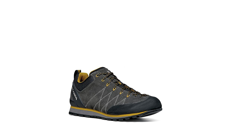 Scarpa Crux Shoes - Mens, Shark/Mustard, 43.5, 72053/350.8-SrkMus-43.5