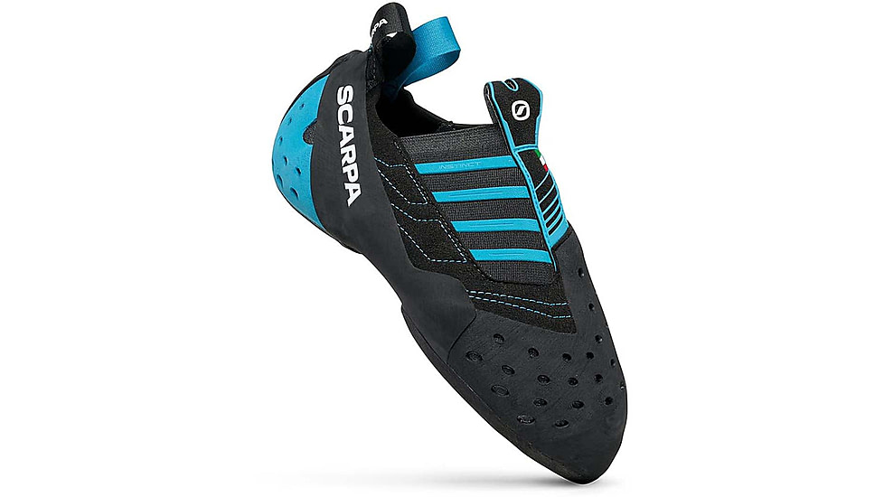 Scarpa Instinct S Climbing Shoes, Black/Azure, 38.5, 70039/000-BlkAzr-38.5