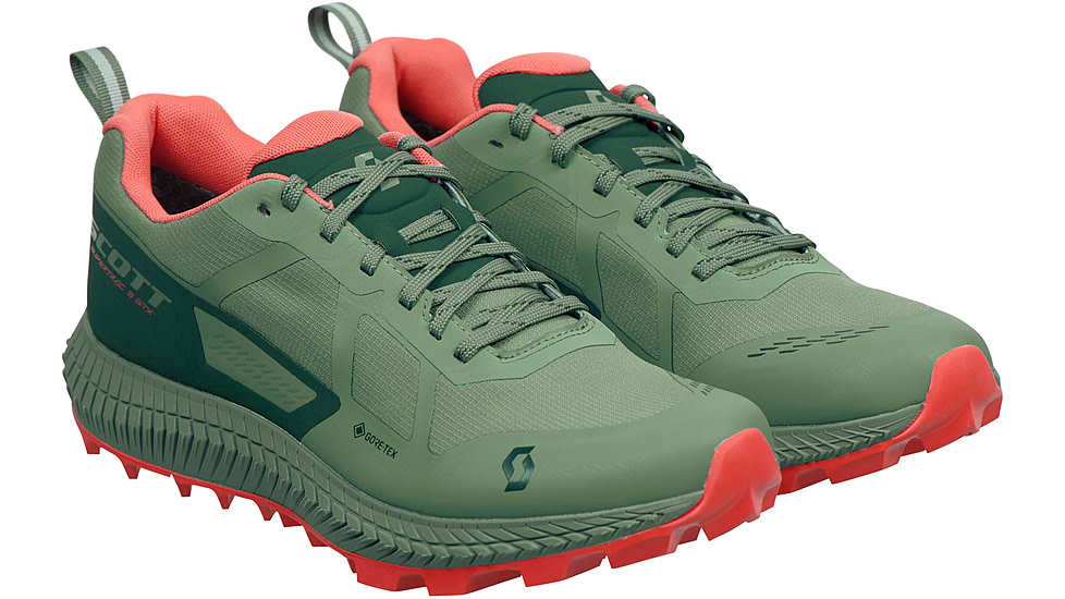 SCOTT Supertrac 3 GTX Shoes - Womens, Frost Green/Coral Pink, 7, 2878237193380-7
