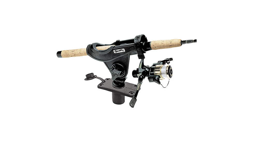 Scotty 281 Bait Caster/Spinning Rod Holder, Black, 0281-BK