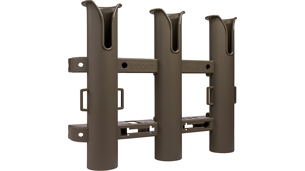 Sea-Dog Triple Threat Three Pole Rod Holder - Flat Dark Earth, 325034-1