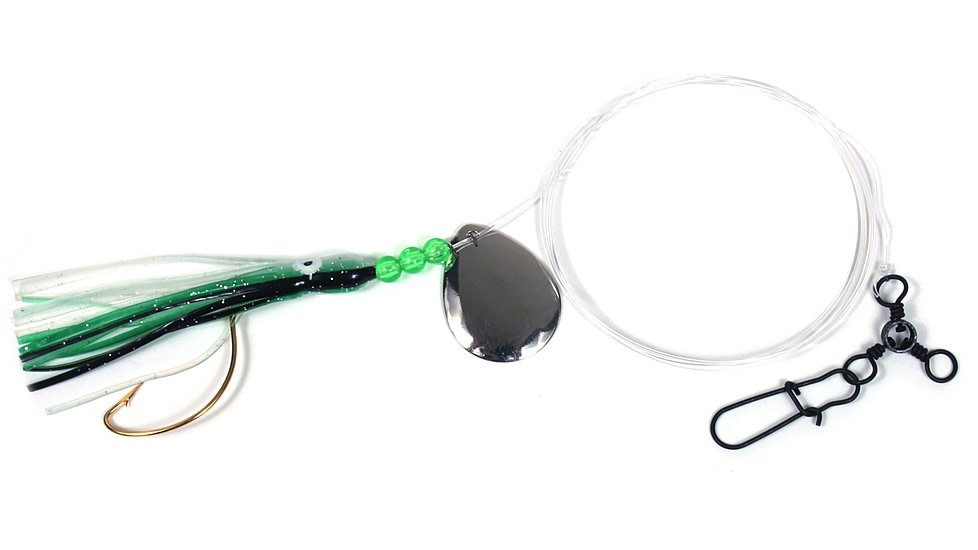 Sea Striker Fluke Squid Rig, 2/0 Wide Gap Hook, 3-Way &amp; Snap Sand Eel, N8563SE-20N