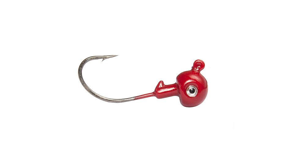 Sea Striker Got-Cha Round head flat back Live Eye jig 1/2oz Red, 5 pack, FBLE12-9