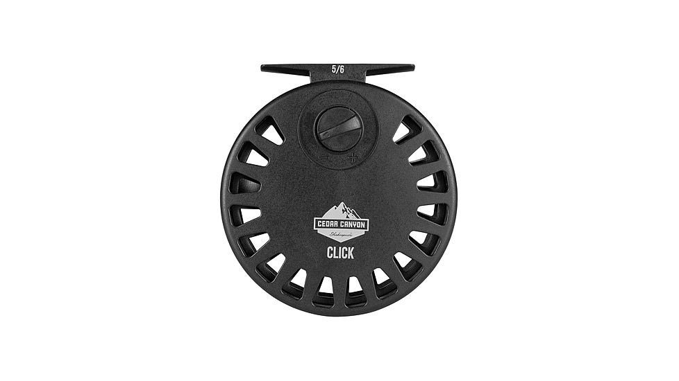 Shakespeare Cedar Canyon Click Fly Reel, 1.0/1, Right/Left, 5/6, Black, SRECCC56