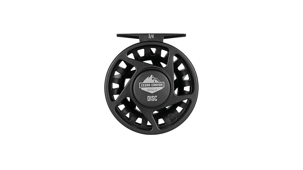 Shakespeare Cedar Canyon Disc Fly Reel, 1.0/1, Right/Left, 3/4, Black, SRECCD34