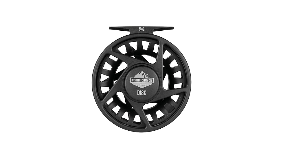 Shakespeare Cedar Canyon Disc Fly Reel, 1.0/1, Right/Left, 5/6, Black, SRECCD56