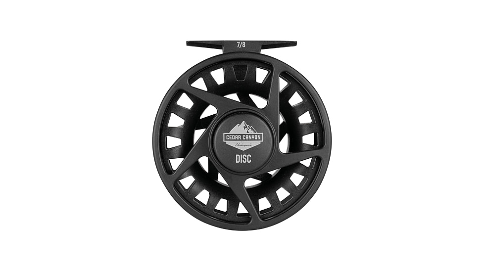 Shakespeare Cedar Canyon Disc Fly Reel, 1.0/1, Right/Left, 7/8, Black, SRECCD78