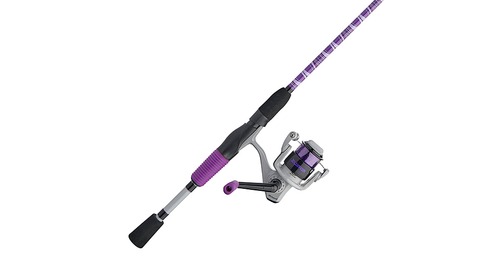 Shakespeare Jellyfish Spinning Combo, 5.2/1, 30, 5ft. 6in. Rod Length, Medium Power, 2 Pieces Rod, Purple, JLYF30/56M-P