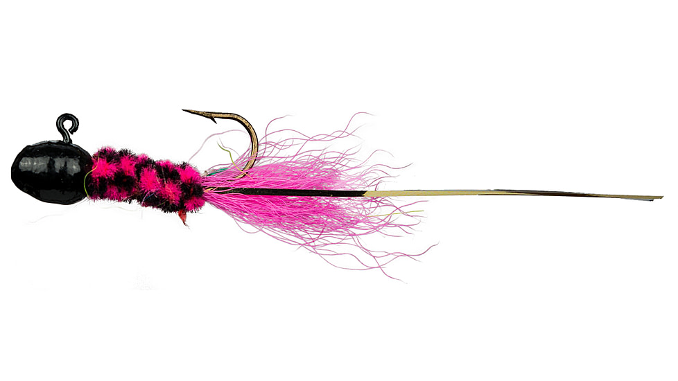 Slater's Jigs Double Trouble Jig, 1/16 oz, #4 Hook, Black/Black/Pink/Pink, D4477T-16