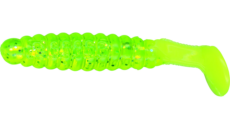 Slider Crappie Panfish Grub, 18, 1.5in, Lemonade, CSGGF55