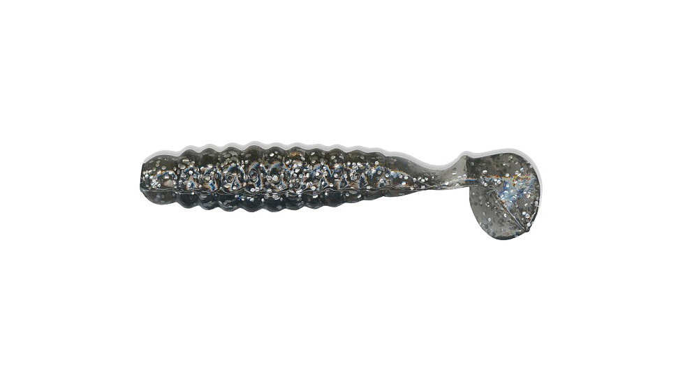 Slider Crappie Panfish Grub, 18, 1.5in, Smoke Glitter, CSGG7