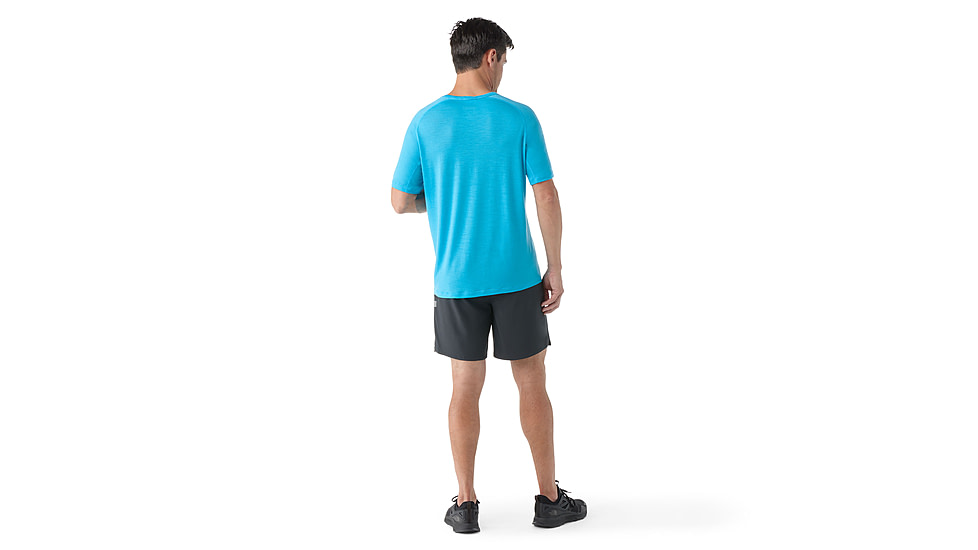 Smartwool Active Ultralite Short Sleeve - Mens, Pool Blue, Large, SW016544N18100L000