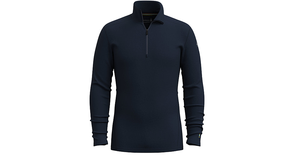 Smartwool Classic Thermal Merino Base Layer 1/4 Zip - Mens, Deep Navy, Medium, SW002821092100M000