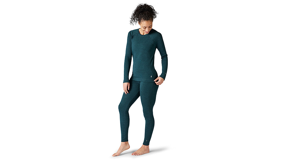 Smartwool Classic Thermal Merino Base Layer Crew - Womens, G75 Twilight Blue Heather, Small, SW016369G75S