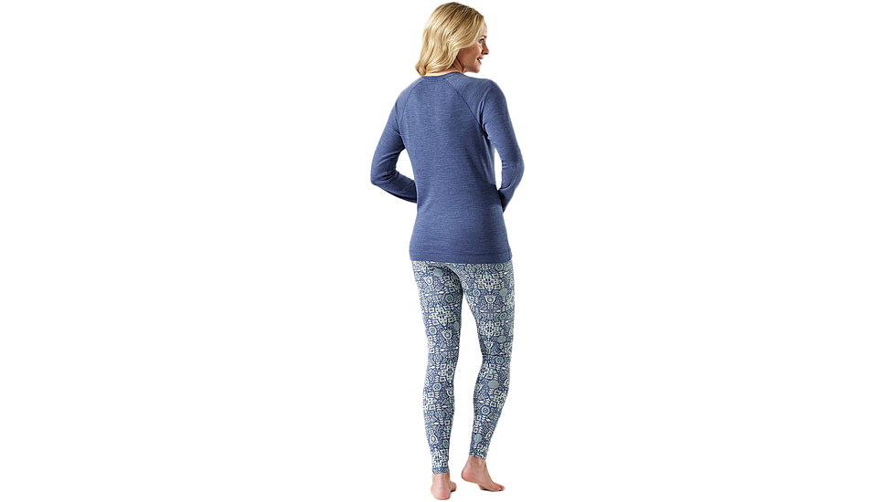 Smartwool Classic Thermal Merino Base Layer Crew - Womens, Nightfall Blue Heather, Medium, SW016369P44100M000