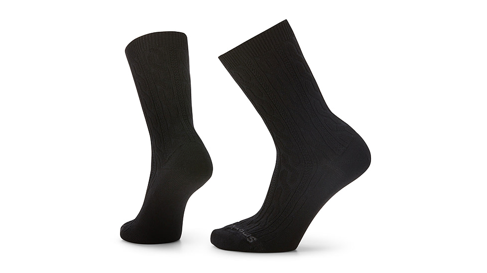 Smartwool Everyday Cable Crew Socks - Womens, Black, Medium, SW001830001100M000