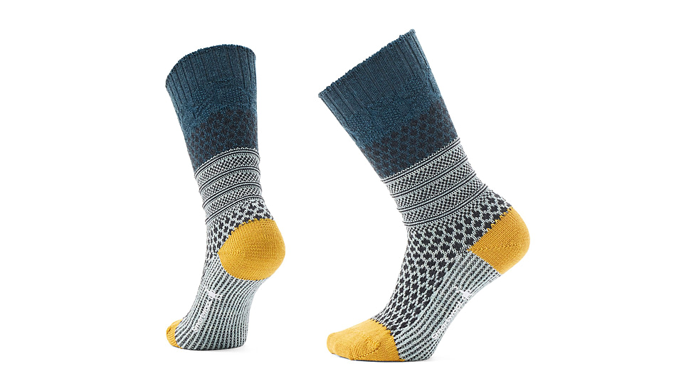 Smartwool Everyday Cozy Popcorn Cable Crew Socks - Womens, Frosty Green, Medium, SW001843B72100M000