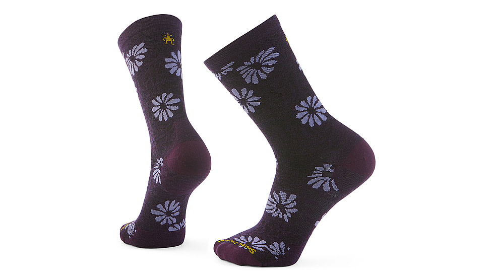 Smartwool Everyday Floral Crew Socks - Womens, Purple Iris, Medium, SW002678L90100M000