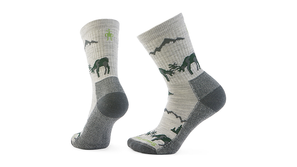 Smartwool Everyday Horns Clash Crew Socks, Ash, Medium, SW002679069100M000