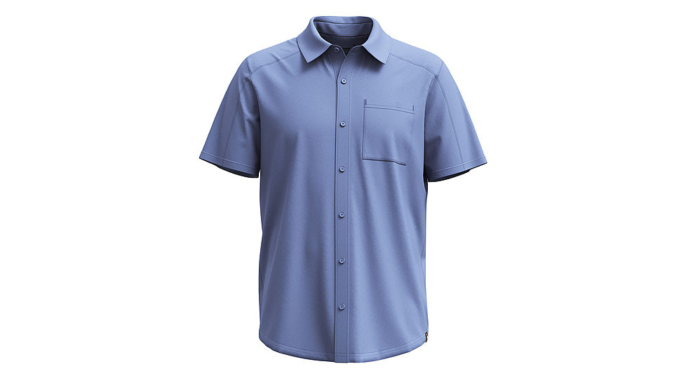 Smartwool Everyday Short Sleeve Button Down - Mens, Nightfall Blue, Small, SW017017P43100S000