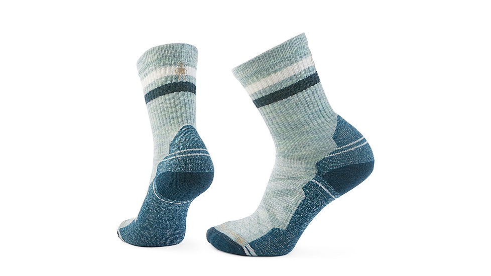 Smartwool Hike Light Cushion Tube Stripe Crew Socks - Womens, Frosty Green, Large, SW001578B72100L000