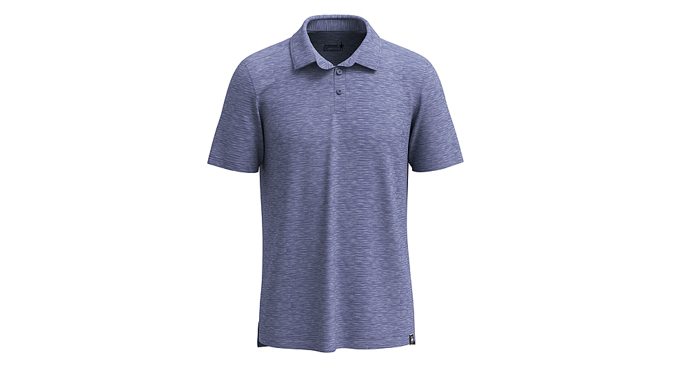 Smartwool Mens Merino Hemp Blend Short Sleeve Polo - Mens, Nightfall Blue Heather, Extra Large, SW016580P4410XL000