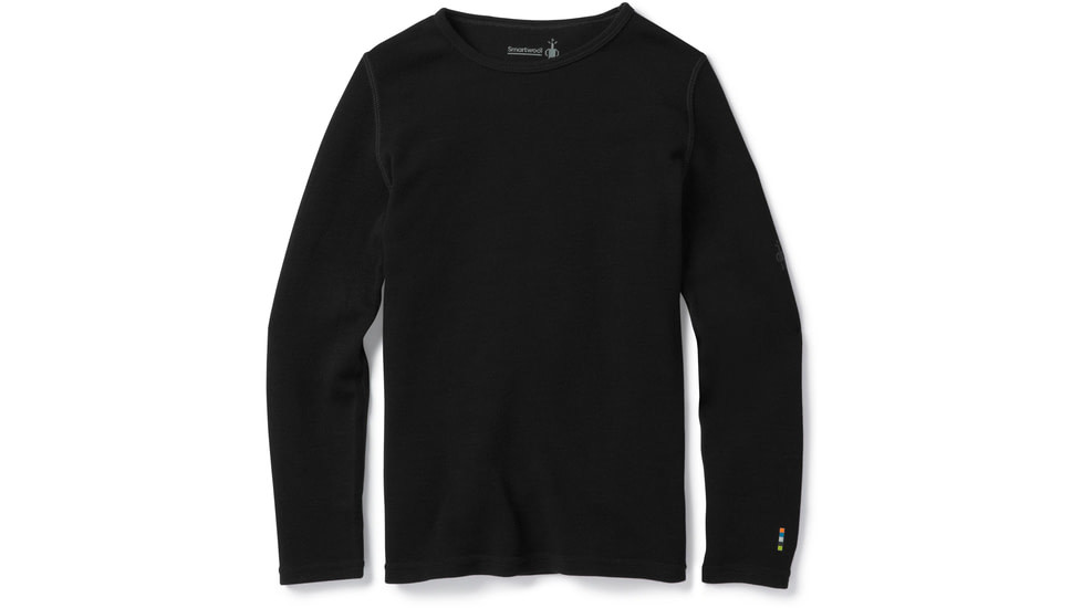 Smartwool Merino 250 Baselayer Crew - Kids, Black, Extra Large, SW0SN110001-XL