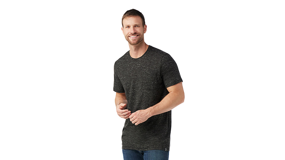 Smartwool Merino Hemp Blend Short Sleeve Pocket Tee - Mens, Black Heather, Small, SW017026A52100S000