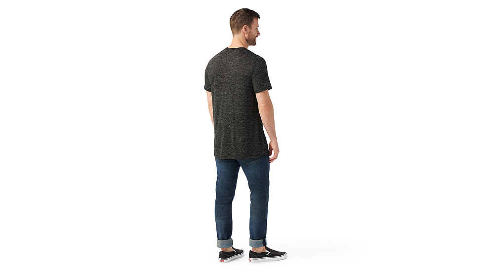 Smartwool Merino Hemp Blend Short Sleeve Pocket Tee - Mens, Black Heather, Small, SW017026A52100S000